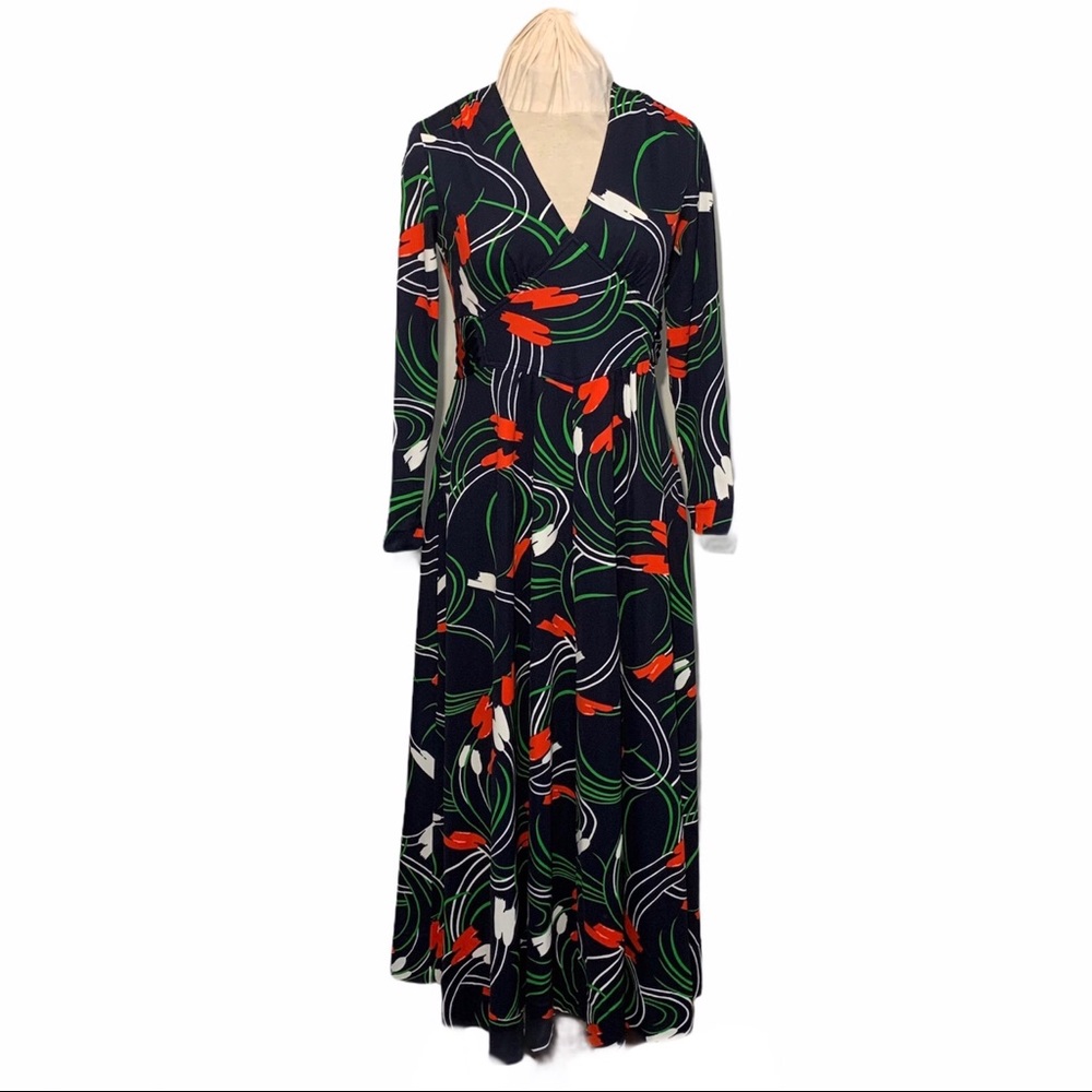 Vintage 70’s Daymor Couture Graphic Maxi Dress